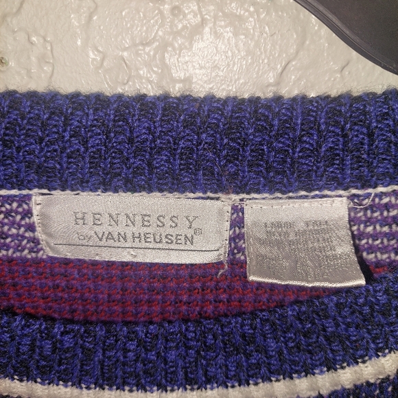 Men's Hennessy by Van Heusen Sweater size L Vintage - Picture 5 of 5